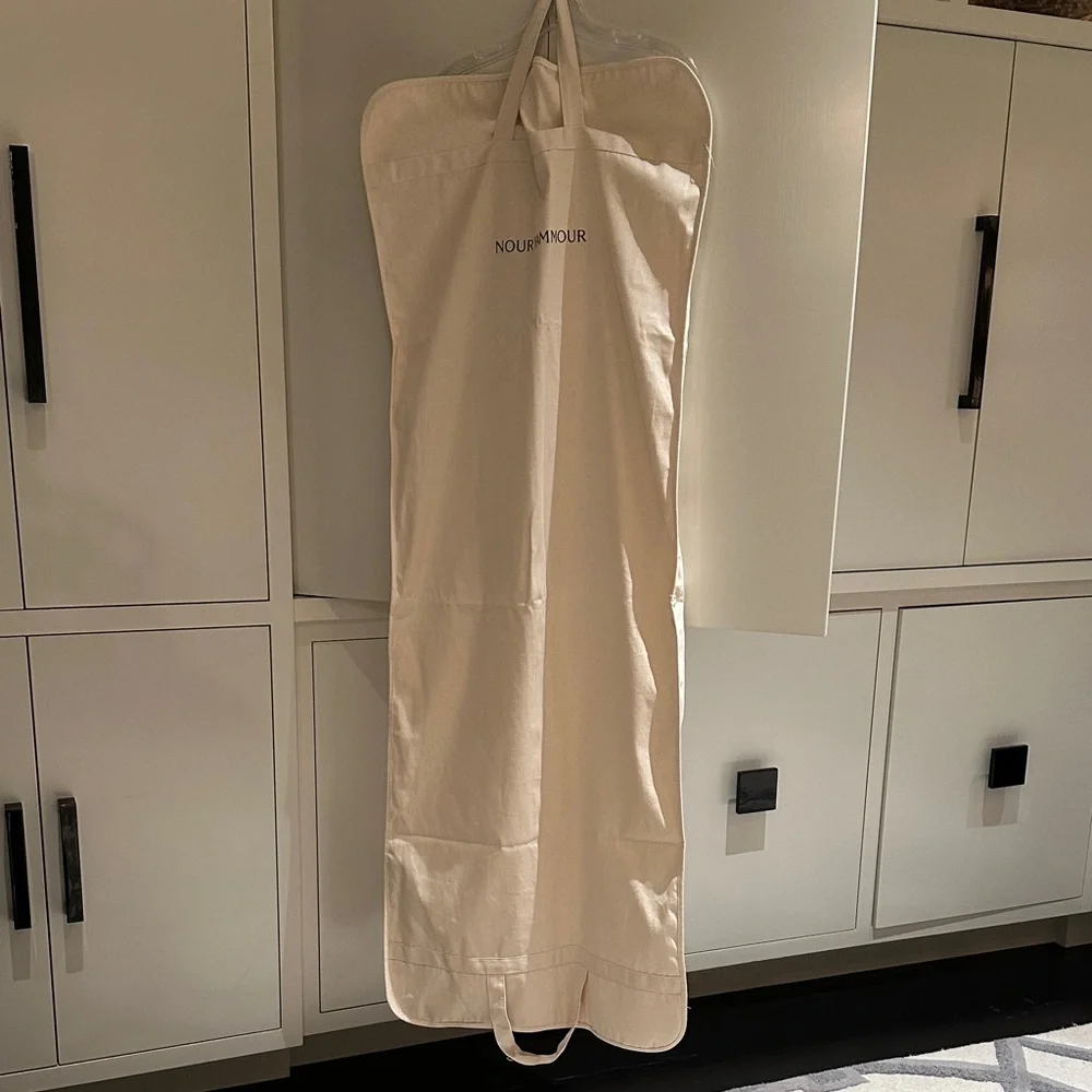 Nour Hammour Tan Garment Bag